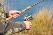 Man is fishing