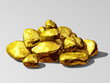 Illustration: heap of Gold nuggets heap of Gold nuggets