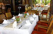 Fine table setting in gourmet restaurant