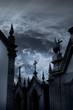 Mysterious alley of a cemetery
