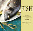 Two fish dorado with lemon