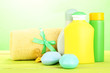 Foto: Baby cosmetics, soap and towel Baby cosmetics, soap and towel