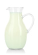 Pitcher of milk isolated on white