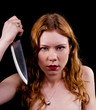 Girl with knife