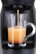 Layered coffee close up