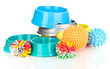 Pet accessories isolated on white