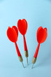 Darts on blue background