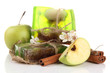 Hand made soap and ingredients for soap making, isolated