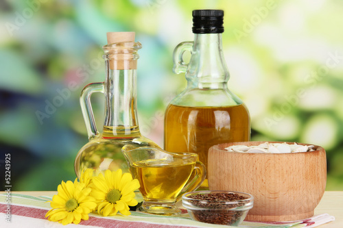 Photo: Useful linseed oil and pumpkin seed oil Useful linseed oil and pumpkin seed oil