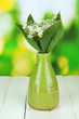 Beautiful mountain daffodils in  color vase,