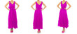 Set of woman dress on white