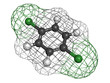 1,4-dichlorobenzene (p-DCB, para-dichlorobenzene) mothball molec