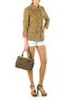 Woman in fashion dress concept on white
