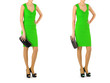 Fashion concept with dress sets on white