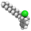Benzalkonium chloride biocide, molecular model