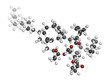 Fish oil triglyceride, molecular model