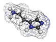 Histamine neurotransmitter, molecular model