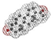 Progesterone female sex hormone, molecular model