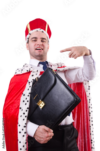 Photo: King businessman isolated on white King businessman isolated on white
