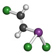 Lewisite chemical weapon molecule. Lewisite is an organoarsenic