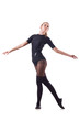 Woman dancing isolated on the white