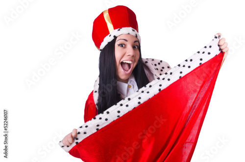 Photo: Queen businesswoman in business concept Queen businesswoman in business concept