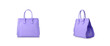 Set of woman bags isolated on the white