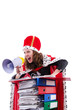 Woman queen in funny concept