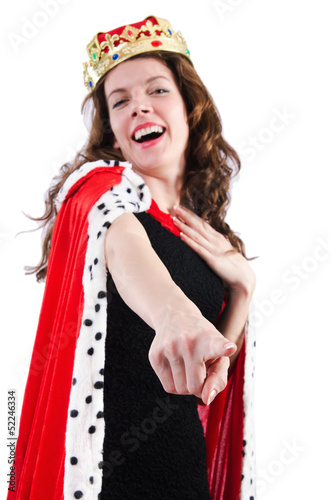 Photo: Woman queen in funny concept Woman queen in funny concept