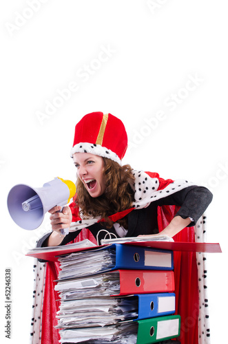 Photo: Woman queen in funny concept Woman queen in funny concept