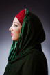 Photo: Muslim woman with headscarf in fashion concept Muslim woman with headscarf in fashion concept
