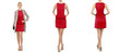 Woman dress composition on white