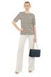 Woman in fashion concept on white