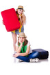 Pair of young students travelling