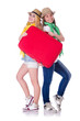 Photo: Pair of young students travelling Pair of young students travelling