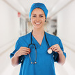 Portrait of a beautiful elegant successful doctor