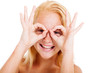 funny preteen girl make faces