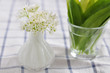 Frischer Bärlauch mit Bärlauchblüte