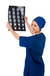 Medical doctor analysing x-ray photography