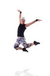 Dancer isolated on the white background