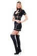 Woman airhostess isolated on the white