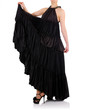 Woman in fashion dress concept on white