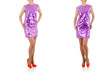 Set of woman dress on white