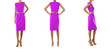 Set of woman dress on white