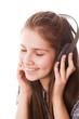 Teenager in earphones