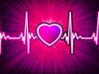 Heart beating monitor with burst. EPS 10