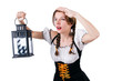 German girl in traditional festival clothing