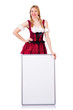 German girl in traditional festival clothing