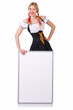 German girl in traditional festival clothing