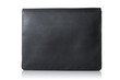 Black leather briefcase isolated on the white